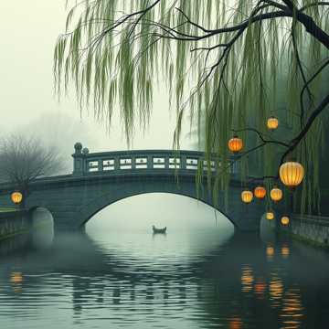 烟雨折柳