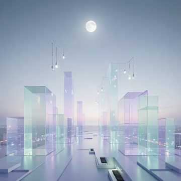 深夜空玻璃