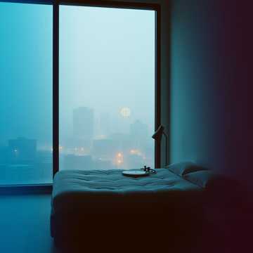 玻璃窗上的雨痕