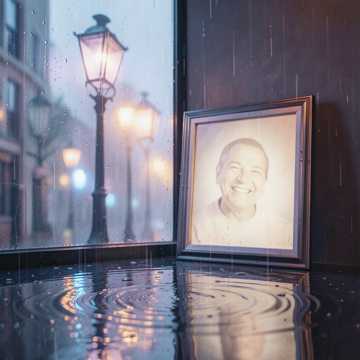 雨滴打湿的眼