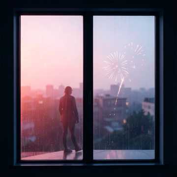 玻璃窗花火