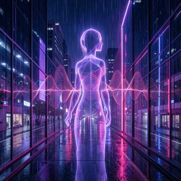 Neon Rain Echoes