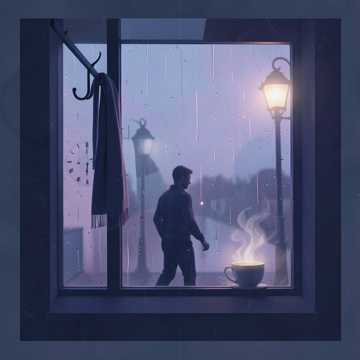 午夜雨点敲碎杯