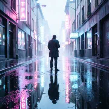 霓虹烧尽半根烟