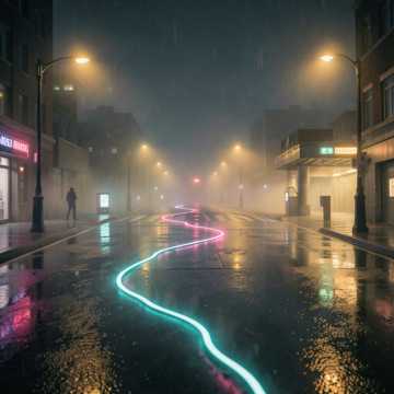 霓虹独影