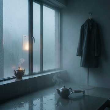 雨丝坠入空房间