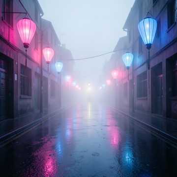 红灯走成街影