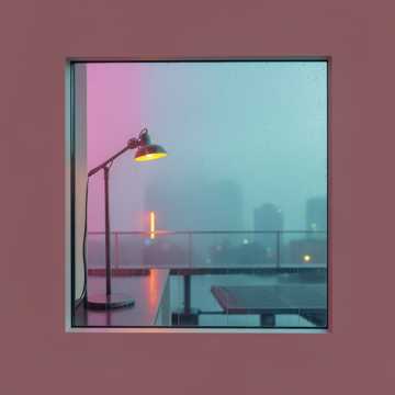 雨渍的窗玻璃