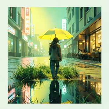 撑着伞却淋雨