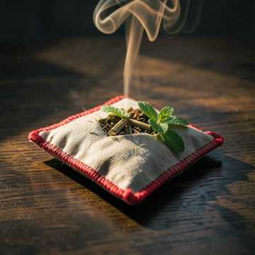 艾草香缠锦缎边