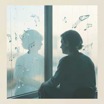 雨滴敲窗心未干