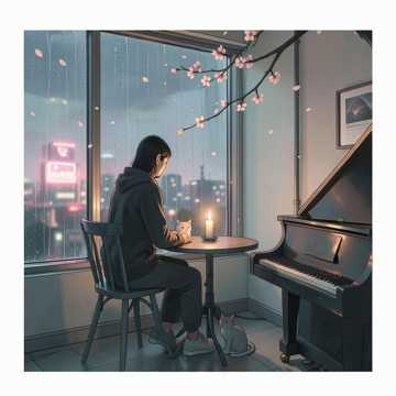 Chinese male pop, indie, soft male vocal, piano, urban, 80 BPM, 4/4, single life