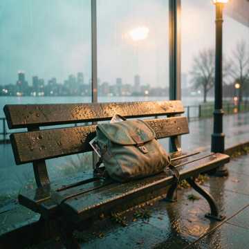 淋过雨的合影