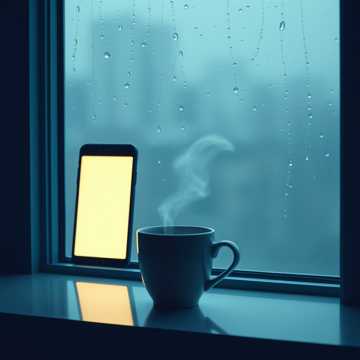 雨碎旧窗台