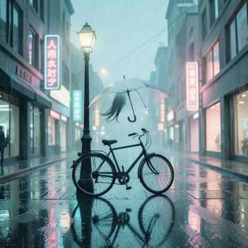 单车后座的下雨天