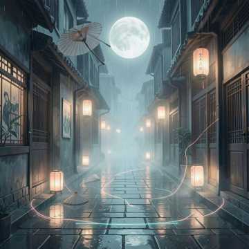 折扇落雨-版本2