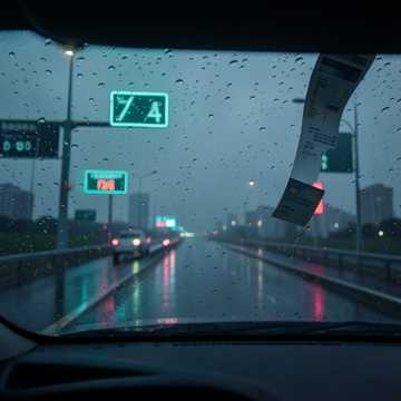 雨刷刮着旧车票
