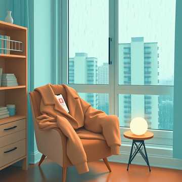 雨停后在窗前