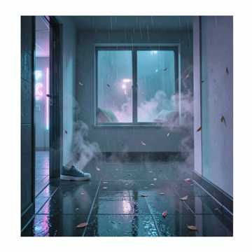 雨丝穿过长街