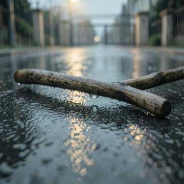 旧伞柄上的雨声