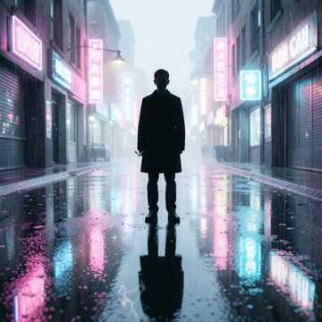 霓虹烧尽半根烟