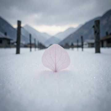 一瓣花簪雪