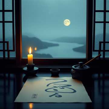 砚台浸透月光