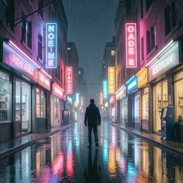 霓虹还亮着