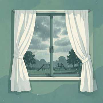 风卷窗帘雨欲来