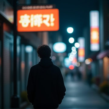 空荡街尾的脚步声