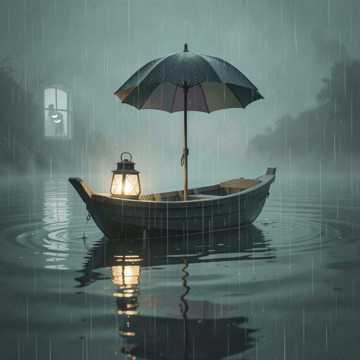 烟雨撑伞人