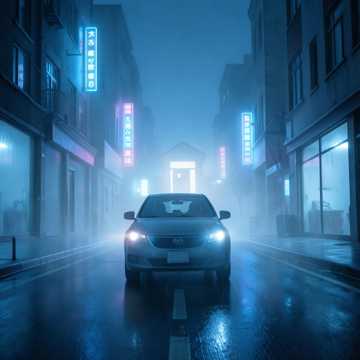 城市夜车收音机