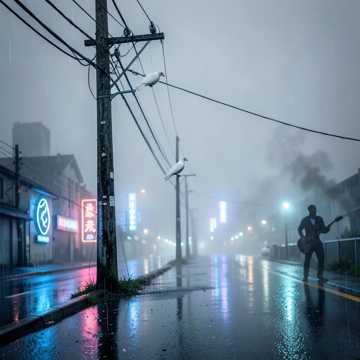 雨夜白鸽