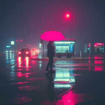 霓虹雨披