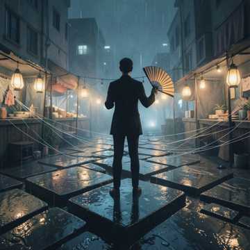 蒲扇摇过的石板
