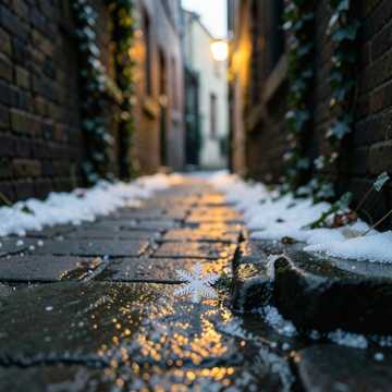 巷尾残雪暖过肩