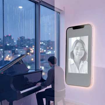 雨滴敲打窗台的夜