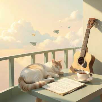 折纸机与晒太阳的猫