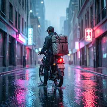 暴雨压浪
