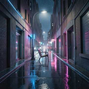 霓虹空椅