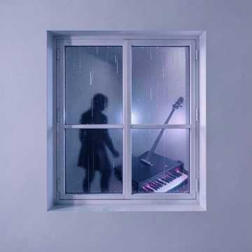窗框上的雨痕