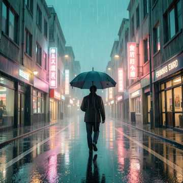 离家的撑伞人