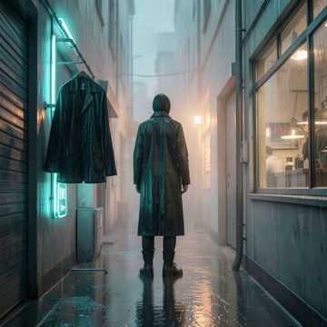 残灯冷雨街