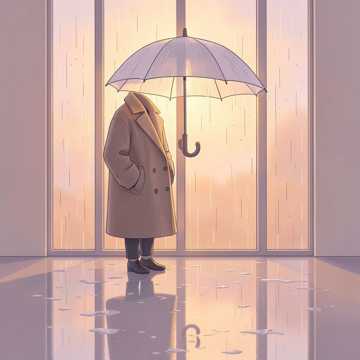 糖纸窗里打湿的伞