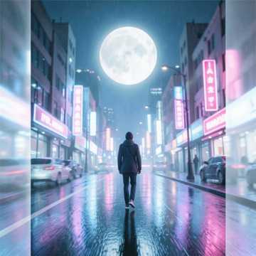 等月亮追上来