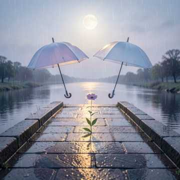 石板雨伞停了