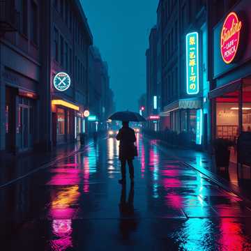 双人伞下雨