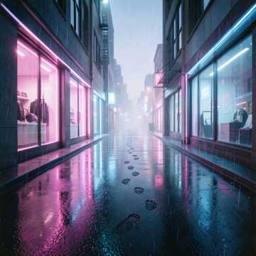 霓虹未眠的街