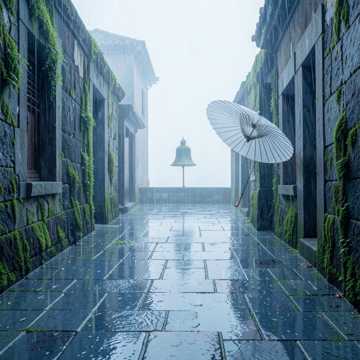 青石板烟雨