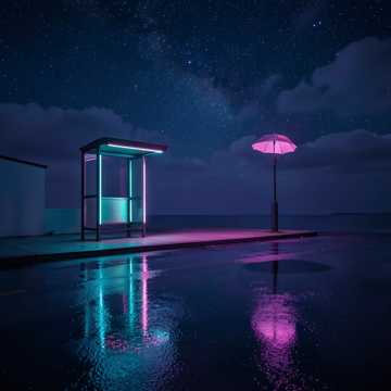霓虹雨巷